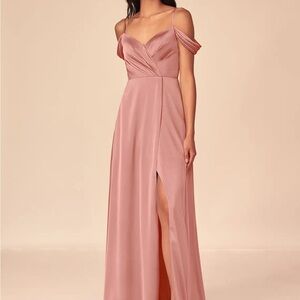 Azazie Pink Sleeveless Sweetheart Gown